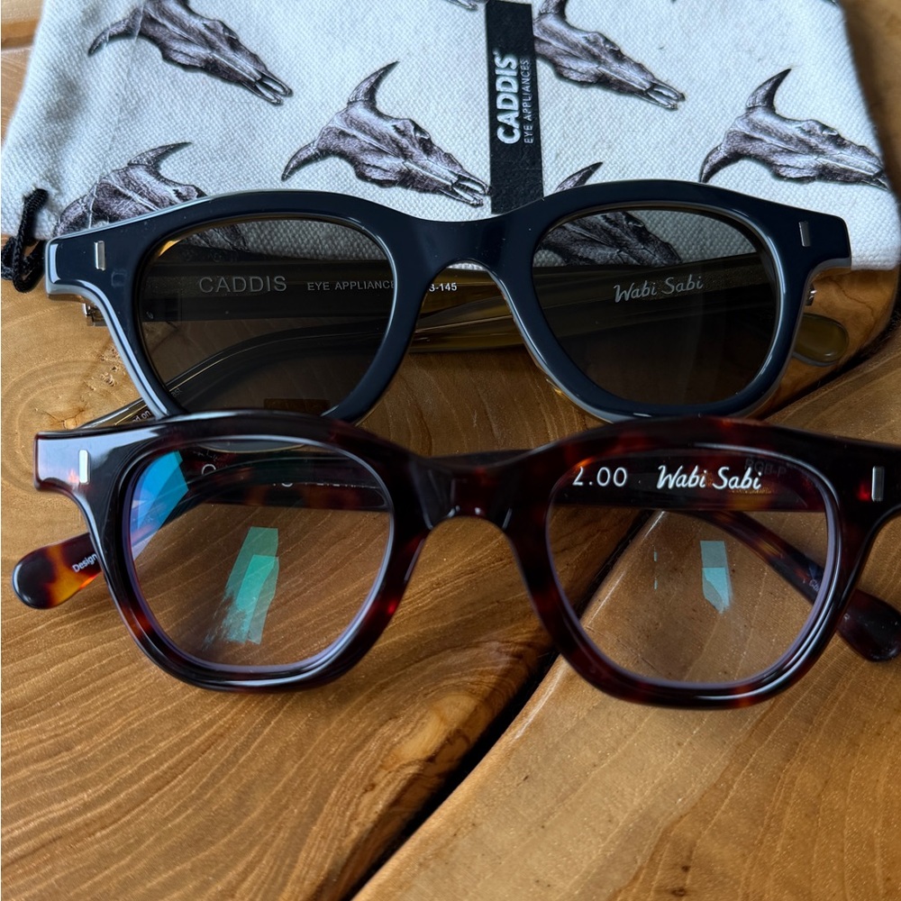 CADDIS Wabi Sabi Glasses Bundle | Reader + Sunglasses | Excellent Condition